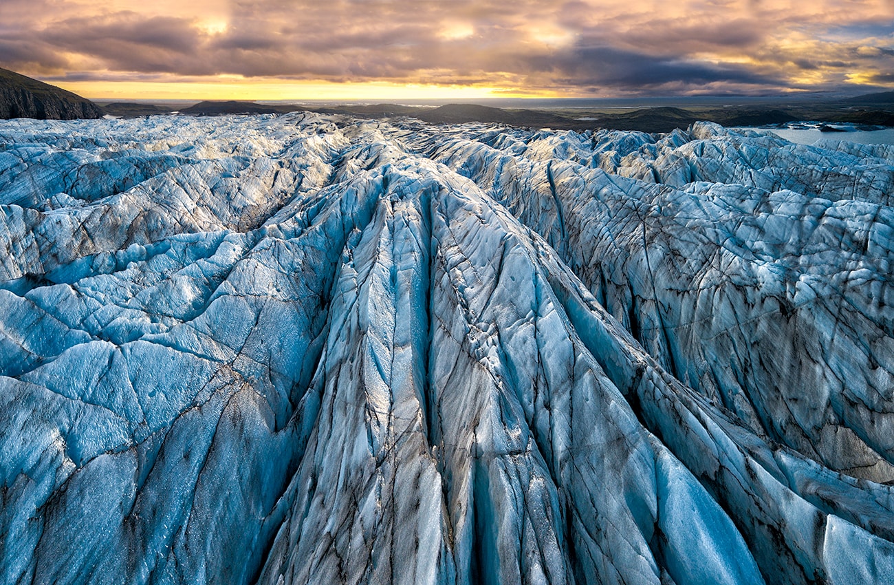 Glacier view from above,shooting with my drone